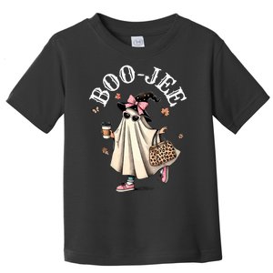 Cute Boo Jee Ghost Halloween Leopard Ghost Coffee Toddler T-Shirt