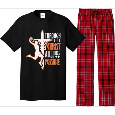 Christian Basketball Jesus Christ Basketball Religious Funny Pajama Set