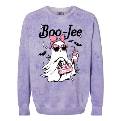 Cute Boo Jee Ghost Halloween Bandana Ghost Coffee Colorblast Crewneck Sweatshirt