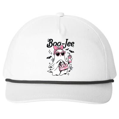 Cute Boo Jee Ghost Halloween Bandana Ghost Coffee Snapback Five-Panel Rope Hat