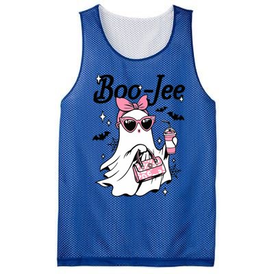 Cute Boo Jee Ghost Halloween Bandana Ghost Coffee Mesh Reversible Basketball Jersey Tank