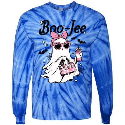 Cute Boo Jee Ghost Halloween Bandana Ghost Coffee Tie-Dye Long Sleeve Shirt