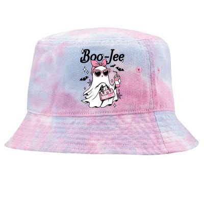 Cute Boo Jee Ghost Halloween Bandana Ghost Coffee Tie-Dyed Bucket Hat