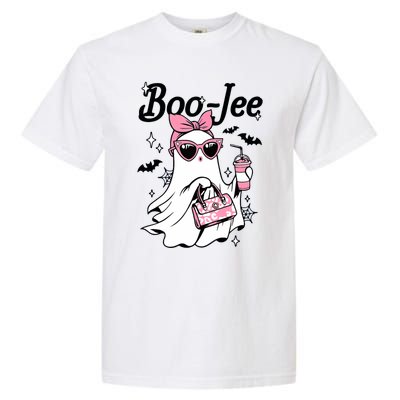 Cute Boo Jee Ghost Halloween Bandana Ghost Coffee Garment-Dyed Heavyweight T-Shirt