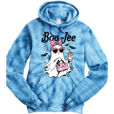 Cute Boo Jee Ghost Halloween Bandana Ghost Coffee Tie Dye Hoodie