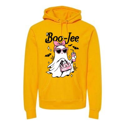 Cute Boo Jee Ghost Halloween Bandana Ghost Coffee Premium Hoodie