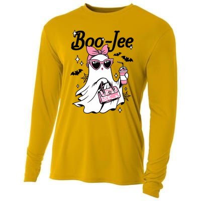 Cute Boo Jee Ghost Halloween Bandana Ghost Coffee Cooling Performance Long Sleeve Crew