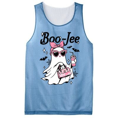 Cute Boo Jee Ghost Halloween Bandana Ghost Coffee Mesh Reversible Basketball Jersey Tank