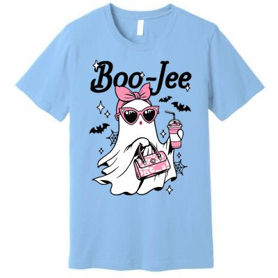 Cute Boo Jee Ghost Halloween Bandana Ghost Coffee Premium T-Shirt