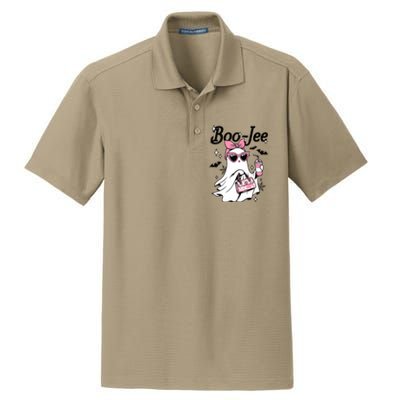 Cute Boo Jee Ghost Halloween Bandana Ghost Coffee Dry Zone Grid Polo