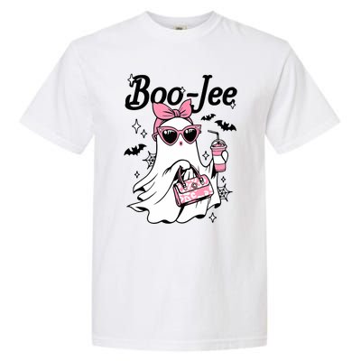 Cute Boo Jee Ghost Halloween Bandana Ghost Coffee Garment-Dyed Heavyweight T-Shirt