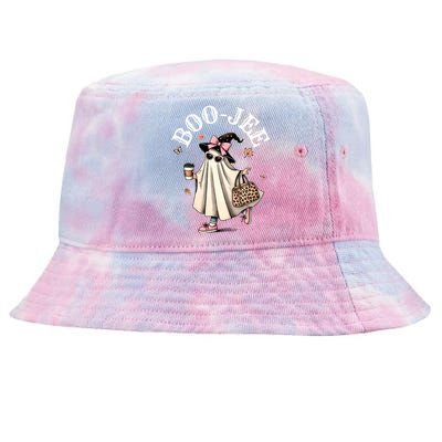 Cute Boo Jee Ghost Halloween Leopard Ghost Coffee Funny Gift Tie-Dyed Bucket Hat