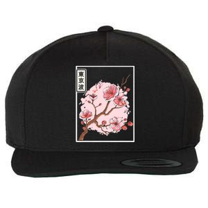 Cherry Blossom Japanese Sakura Tree Japan Aesthetic Wool Snapback Cap