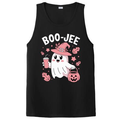 Cute Boo Jee Ghost Halloween Leopard Ghost Coffee Girl PosiCharge Competitor Tank