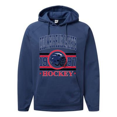 Columbus Blue Jacket Hockey Team Supporter Performance Fleece Hoodie