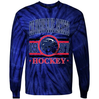 Columbus Blue Jacket Hockey Team Supporter Tie-Dye Long Sleeve Shirt