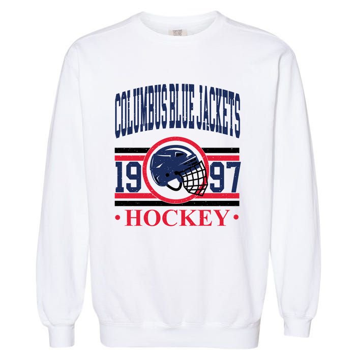 Columbus Blue Jacket Hockey Team Supporter Garment-Dyed Sweatshirt