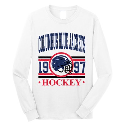 Columbus Blue Jacket Hockey Team Supporter Long Sleeve Shirt