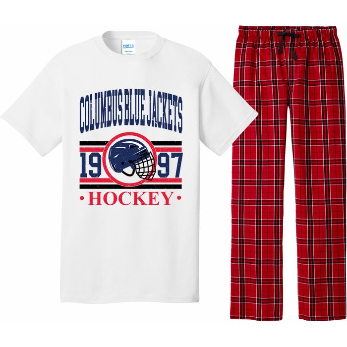 Columbus Blue Jacket Hockey Team Supporter Pajama Set