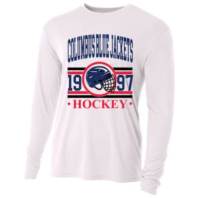 Columbus Blue Jacket Hockey Team Supporter Cooling Performance Long Sleeve Crew