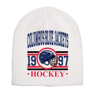 Columbus Blue Jacket Hockey Team Supporter Short Acrylic Beanie