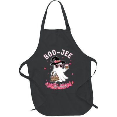 Cute Boo Jee Ghost Halloween Leopard Ghost Coffee Apron