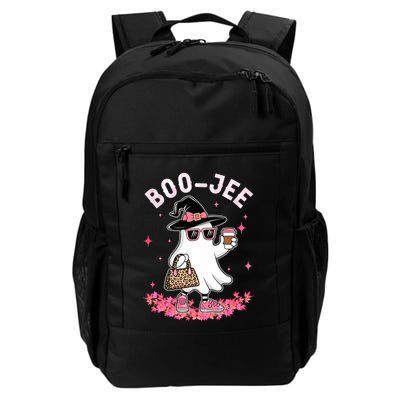 Cute Boo Jee Ghost Halloween Leopard Ghost Coffee Backpack