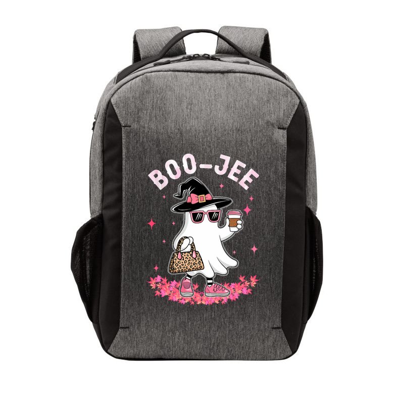 Cute Boo Jee Ghost Halloween Leopard Ghost Coffee Vector Backpack