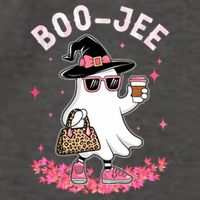 Cute Boo Jee Ghost Halloween Leopard Ghost Coffee Vector Backpack