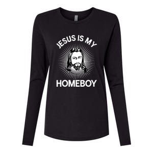 Christian Bible Jesus Is My Homeboy Funny Womens Cotton Relaxed Long Sleeve T-Shirt