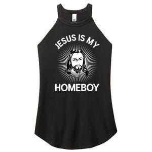 Christian Bible Jesus Is My Homeboy Funny Women's Perfect Tri Rocker Tank