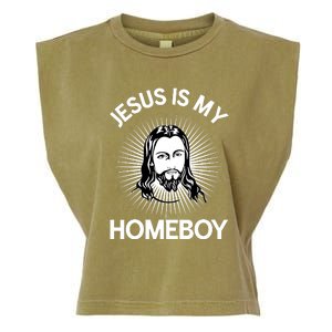 Christian Bible Jesus Is My Homeboy Funny Garment-Dyed Women's Muscle Tee