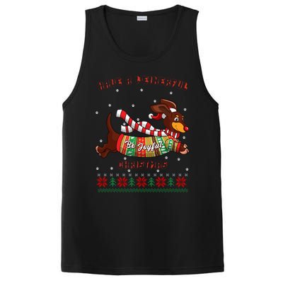 Cute Be Joyful Santa Dachshund Lovers Weiner Dog PosiCharge Competitor Tank