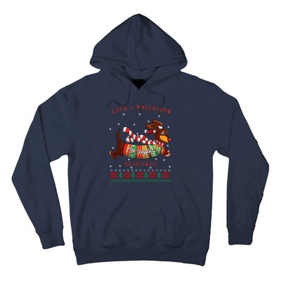 Cute Be Joyful Santa Dachshund Lovers Weiner Dog Hoodie