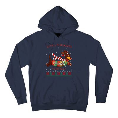 Cute Be Joyful Santa Dachshund Lovers Weiner Dog Tall Hoodie