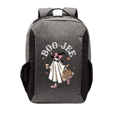 Cute Boo Jee Ghost Halloween Leopard Ghost Coffee Women Vector Backpack