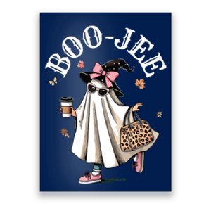 Cute Boo Jee Ghost Halloween Leopard Ghost Coffee Women Poster