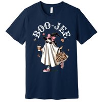 Cute Boo Jee Ghost Halloween Leopard Ghost Coffee Women Premium T-Shirt