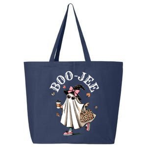 Cute Boo Jee Ghost Halloween Leopard Ghost Coffee Women 25L Jumbo Tote