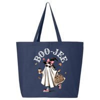 Cute Boo Jee Ghost Halloween Leopard Ghost Coffee Women 25L Jumbo Tote