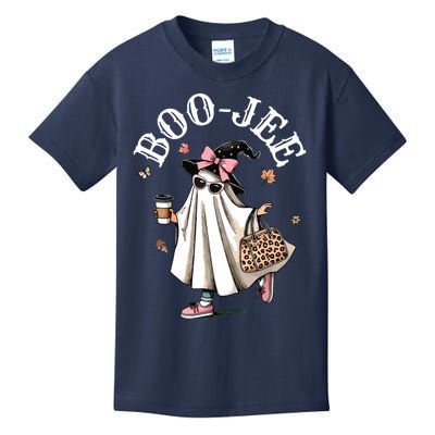 Cute Boo Jee Ghost Halloween Leopard Ghost Coffee Women Kids T-Shirt