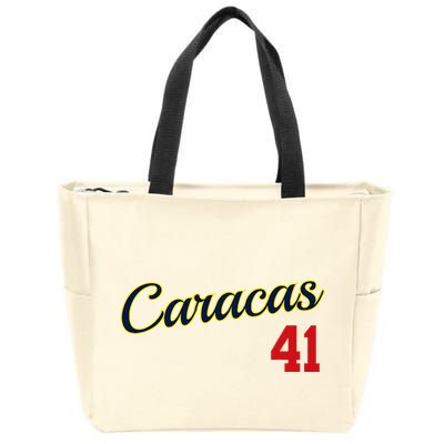 Caracas Baseball Jersey Franela Beisbol Venezuela 41 Zip Tote Bag