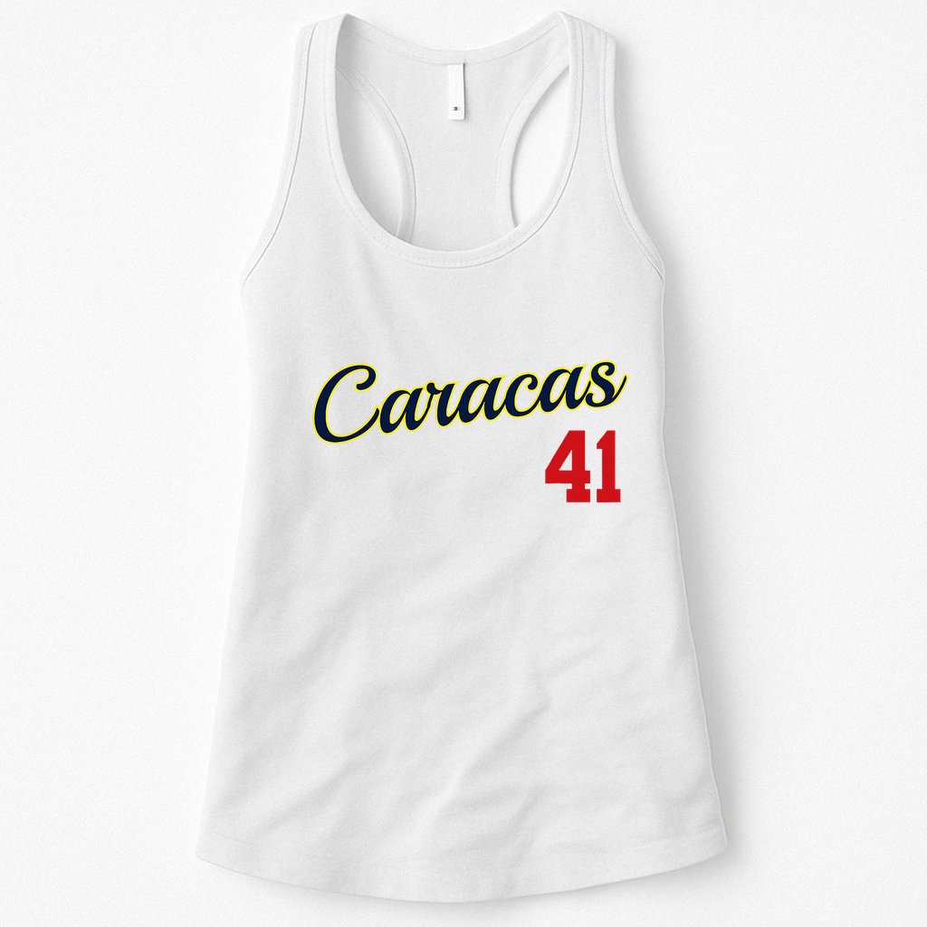 Caracas Baseball Jersey Franela Beisbol Venezuela 41 Womens Tank Top