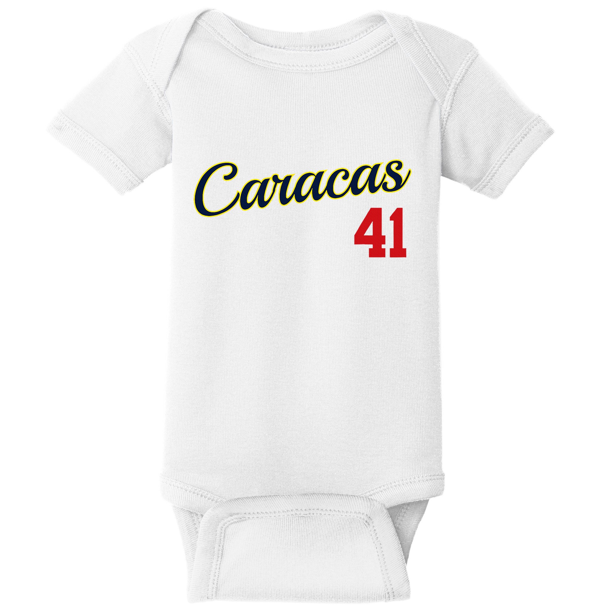Caracas Baseball Jersey Franela Beisbol Venezuela 41 Baby Bodysuit
