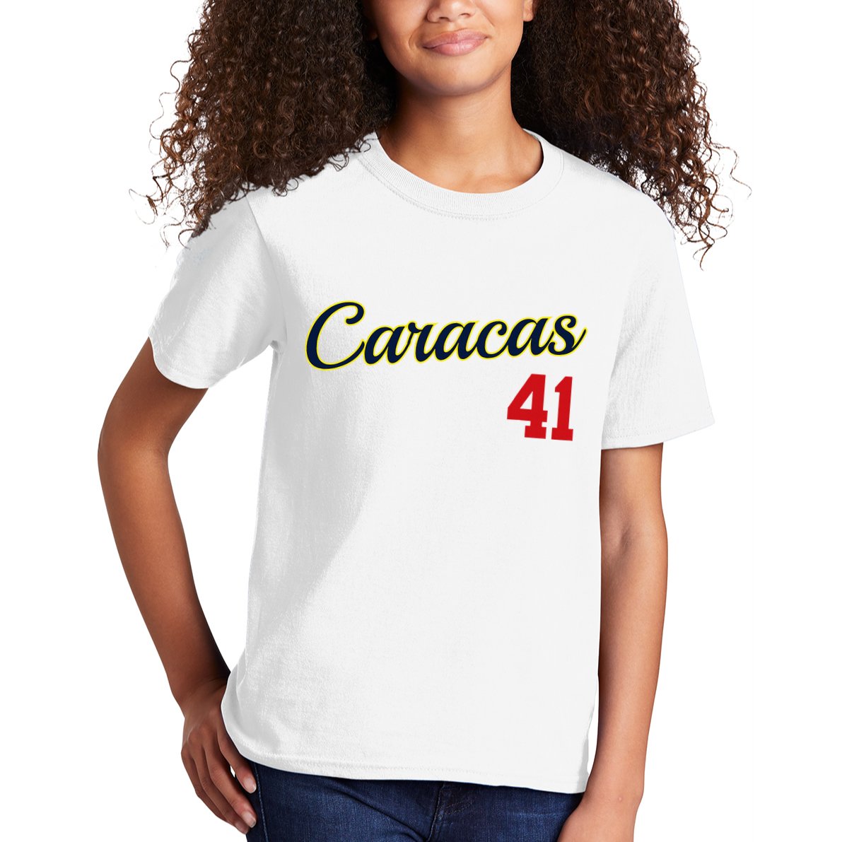 Caracas Baseball Jersey Franela Beisbol Venezuela 41 Kids T-Shirt
