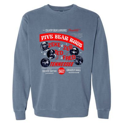 Country Bear Jamboree Real Old Country Rhythm Five Bear Rugs Garment-Dyed Sweatshirt