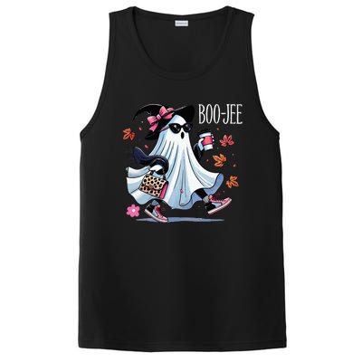 Cute Boo Jee Ghost Halloween Leopard Ghost Coffee PosiCharge Competitor Tank