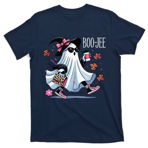 Cute Boo Jee Ghost Halloween Leopard Ghost Coffee T-Shirt