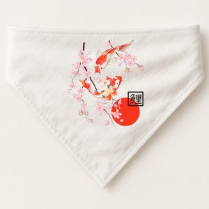 Cherry Blossom Japanese Koi Carp Fish Sakura USA-Made Doggie Bandana