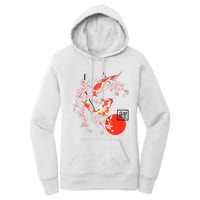 Cherry Blossom Japanese Koi Carp Fish Sakura Women's Pullover Hoodie